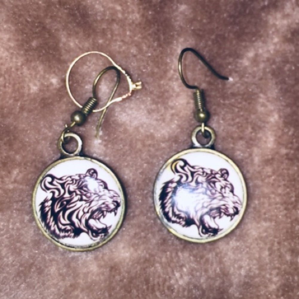 tiger earrings
